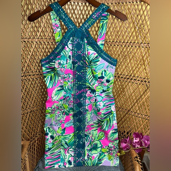 Vena NWT Stretch Shift Dress Early Bloomer Size 4 - Picture 5 of 16